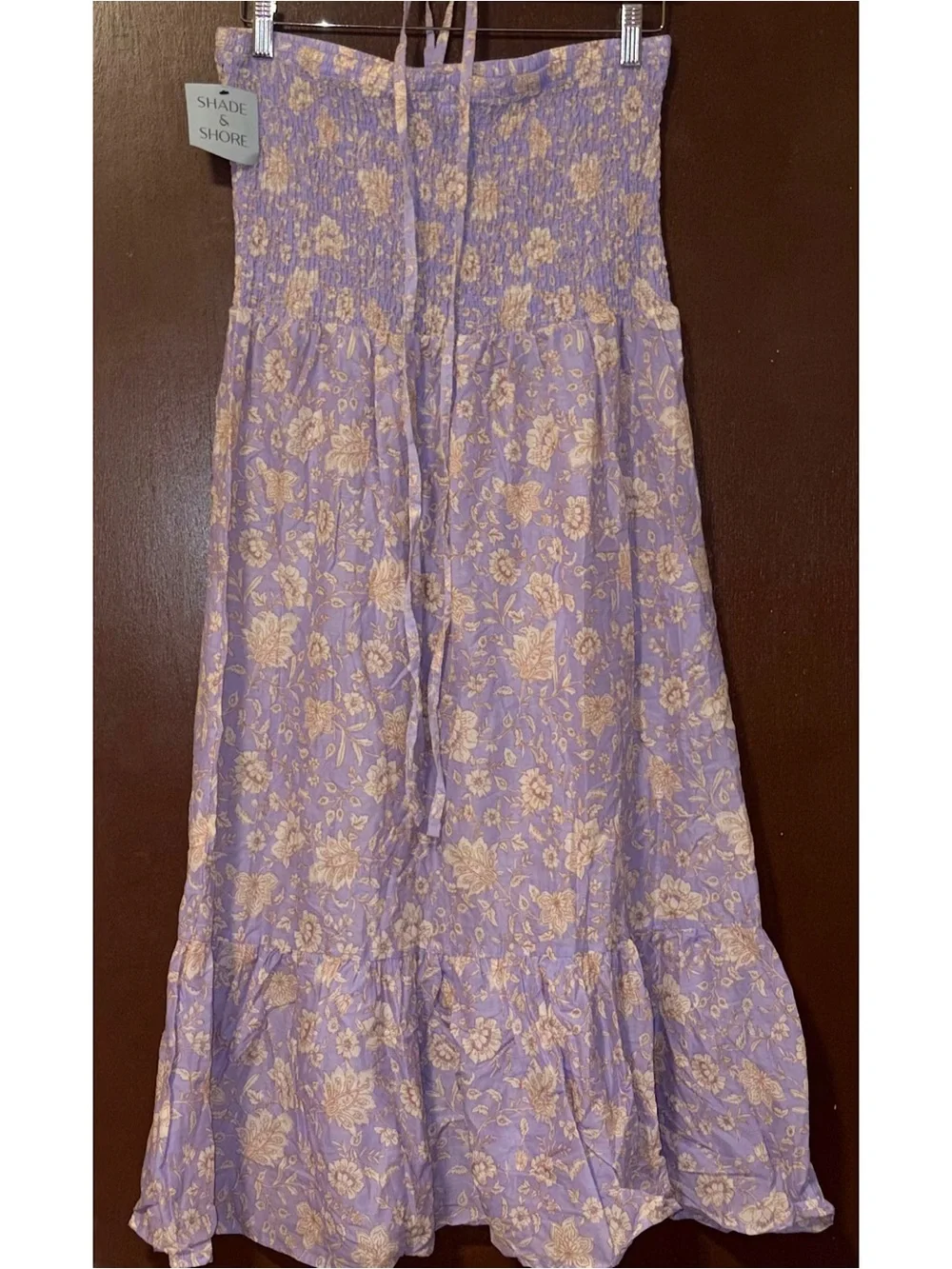 Shade & Shore Paisley Print Swim Cover Up Dress (Lilac - Size Medium)
